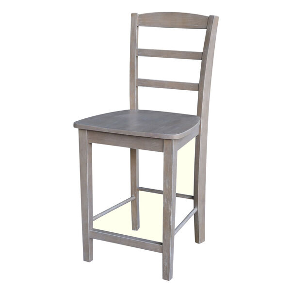 Madrid Counterheight Stool in Washed Gray Taupe, image 1
