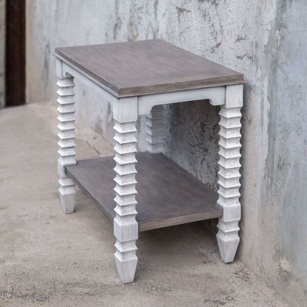 Calypso Gray and White Side Table, image 3