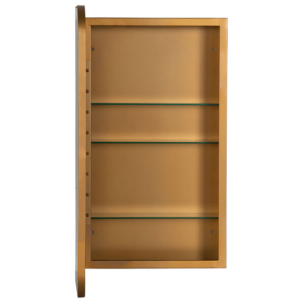 Hadley Gold Surface Medicine Cabinet with Adjustable Shelves, image 4