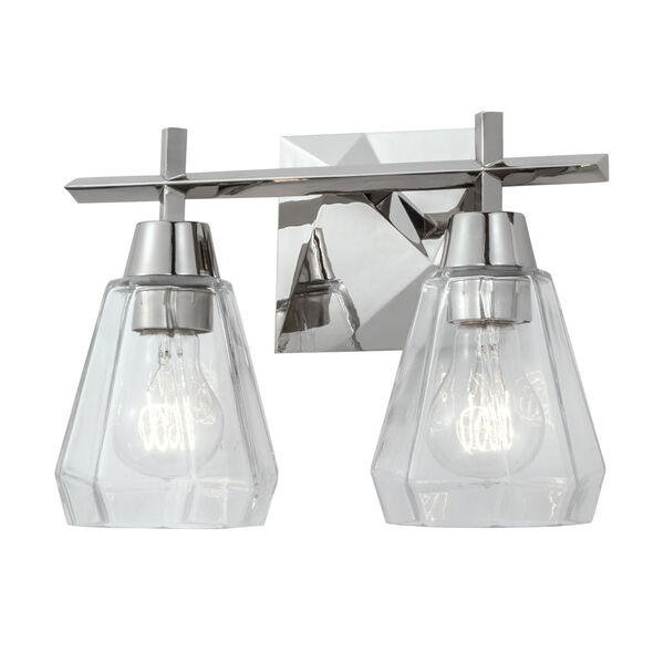 Arctic Polished Nickel Two-Light Wall Sconce, image 1