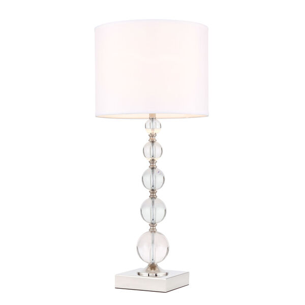 Erte Polished Nickel One-Light Table Lamp, image 1