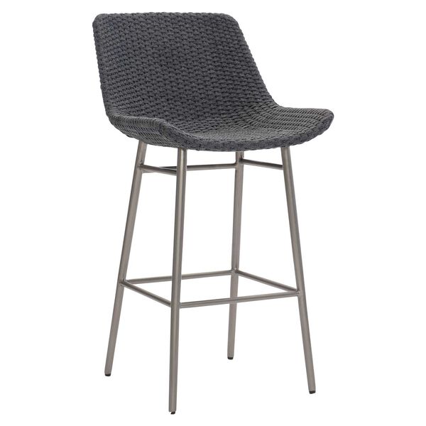 Westport Gray Flannel and Stainless Steel Outdoor Bar Stool, image 1