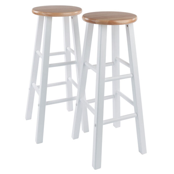 Element Natural and White Bar Stool, Set of 2, image 1