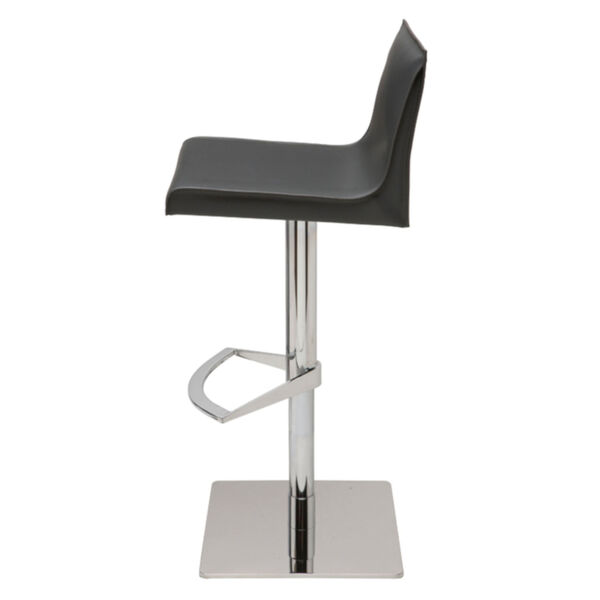 Colter Dark Gray and Silver Adjustable Stool, image 3