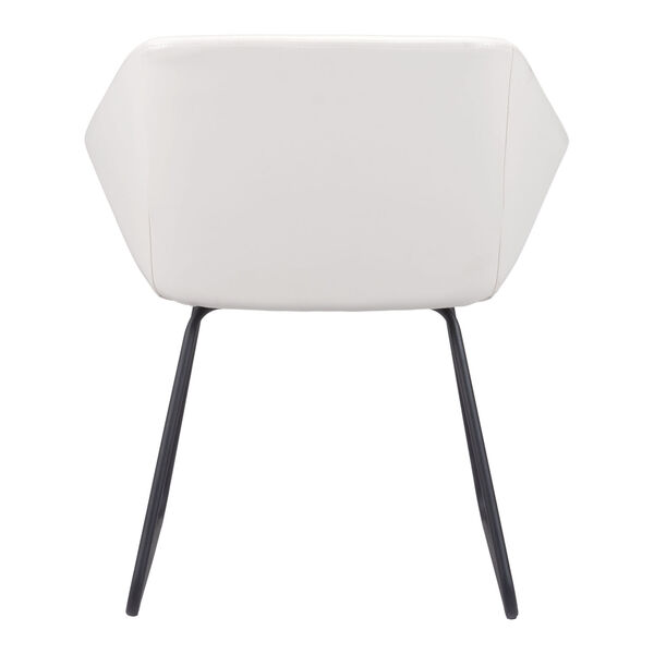 Miguel White and Matte Black Dining Chair, image 4