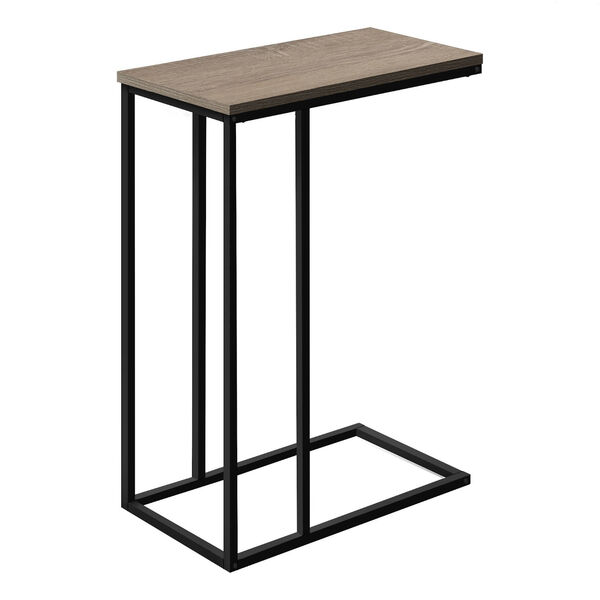 Dark Taupe and Black End Table, image 1
