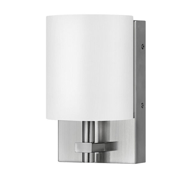 Avenue Brushed Nickel One-Light LED Wall Sconce with White Acrylic Shade, image 4