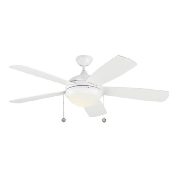 Discus White 52-Inch LED Ceiling Fan, image 1