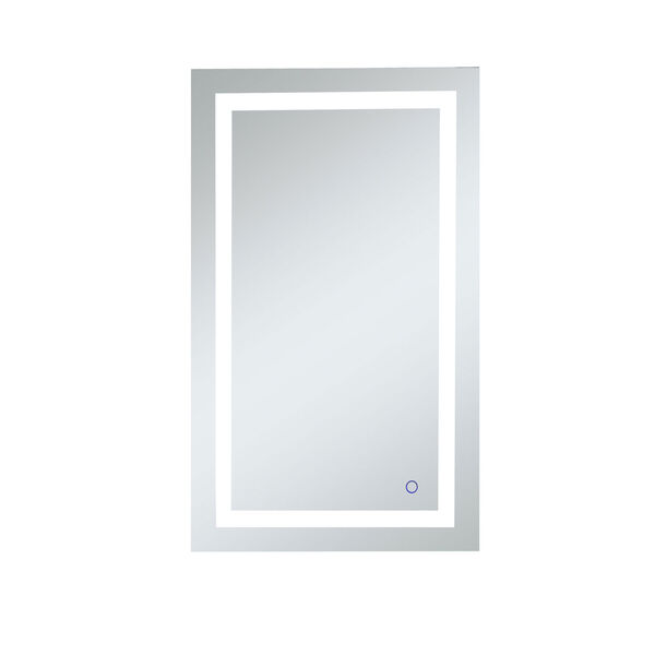 Helios Silver 40 x 24 Inch Aluminum Touchscreen LED Lighted Mirror, image 1
