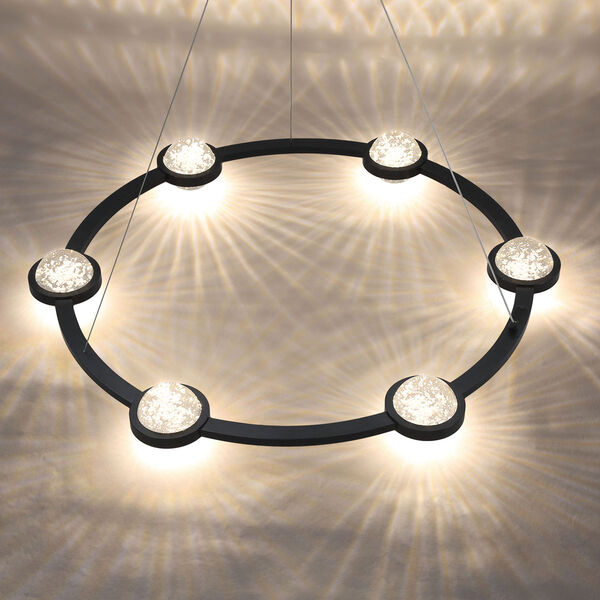 Circolo Black 36-Inch Integrated LED Chandelier, image 6