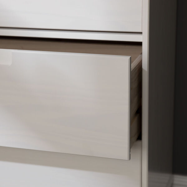 Sloane White Groove Handle Wood Dresser, image 5