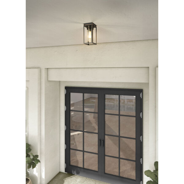 Walker Hill Oil Rubbed Bronze Five-Inch One-Light Outdoor Flush Mount, image 2