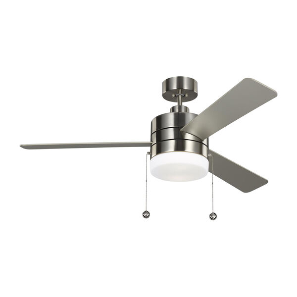 Syrus Brushed Steel 52-Inch Two-Light Ceiling Fan, image 1