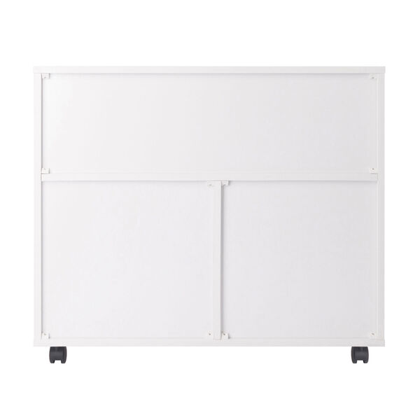 Halifax White Three-Section Mobile Storage Cabinet, image 5