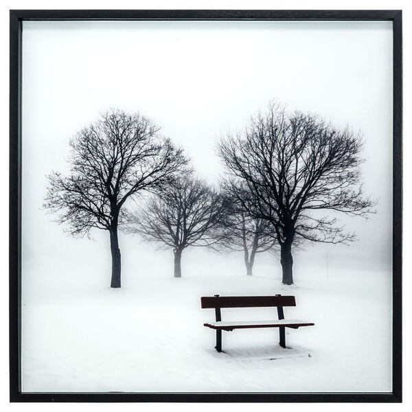 Black and White 32-Inch Winters Morning Fog I Landscape, image 1
