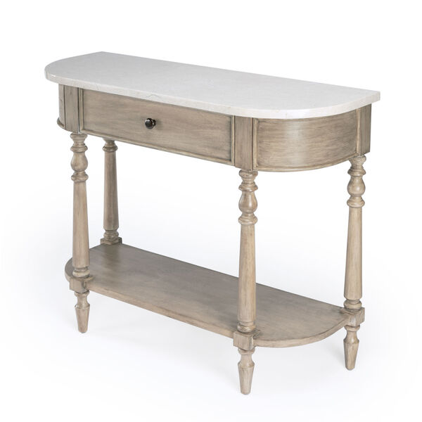 Danielle Light Brown Marble Console Table, image 1