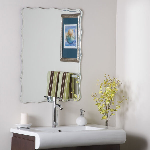 Ridge Silver 24 x 40-Inch Rectangular Frameless Bathroom Mirror, image 1