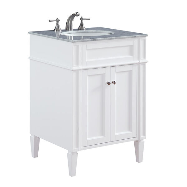 Park Ave Frosted White Vanity Washstand, image 1