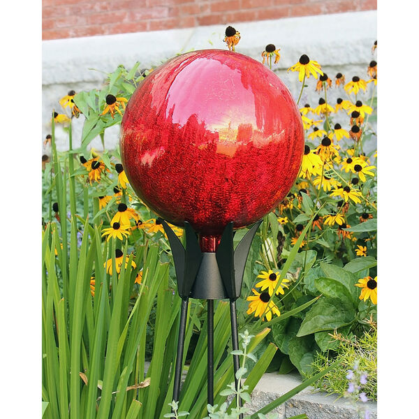 Gazing Globe Stand, 34 Inch High Spiked, image 4