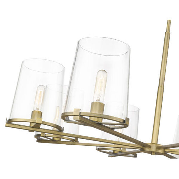 Callista Rubbed Brass Eight-Light Chandelier, image 4