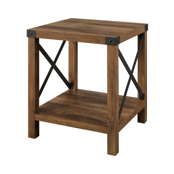 Rustic Oak Side Table, image 2