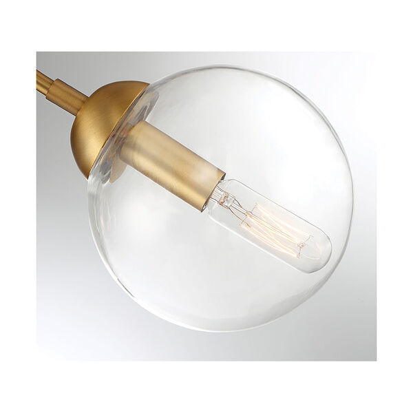 Nicollet Natural Brass 18-Inch Three-Light Chandelier, image 6