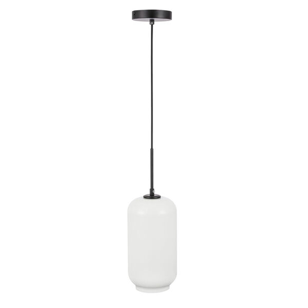 Collier Black Six-Inch One-Light Mini Pendant with Frosted White Glass, image 2
