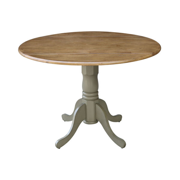 Hickory and Stone 42-Inch Round Dual Drop Leaf Pedestal Table, image 3