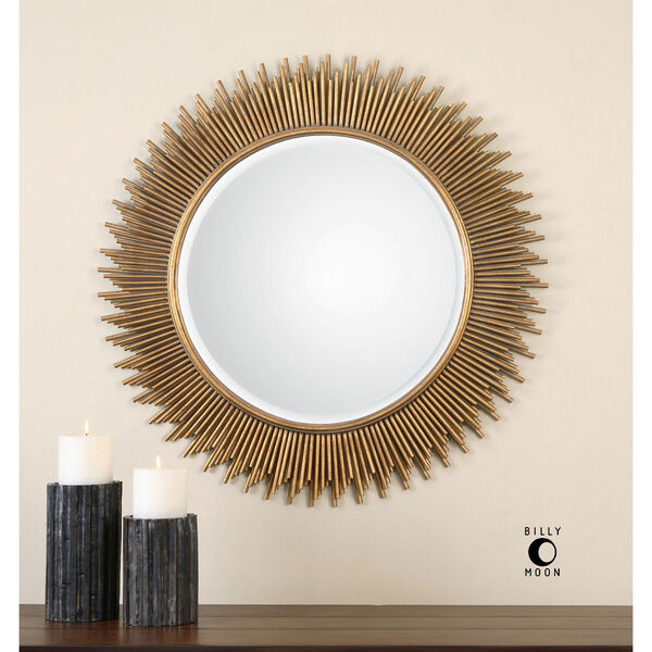 Marlo Gold Round Mirror, image 1