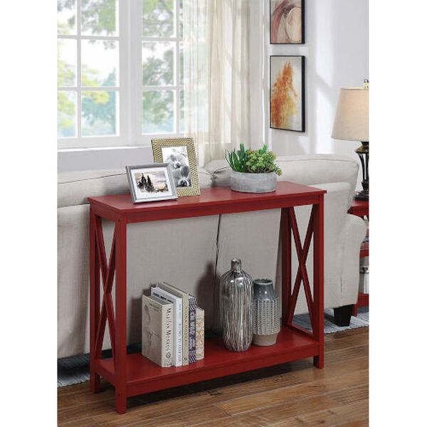 Oxford Cranberry Red 12-Inch Console Table, image 1