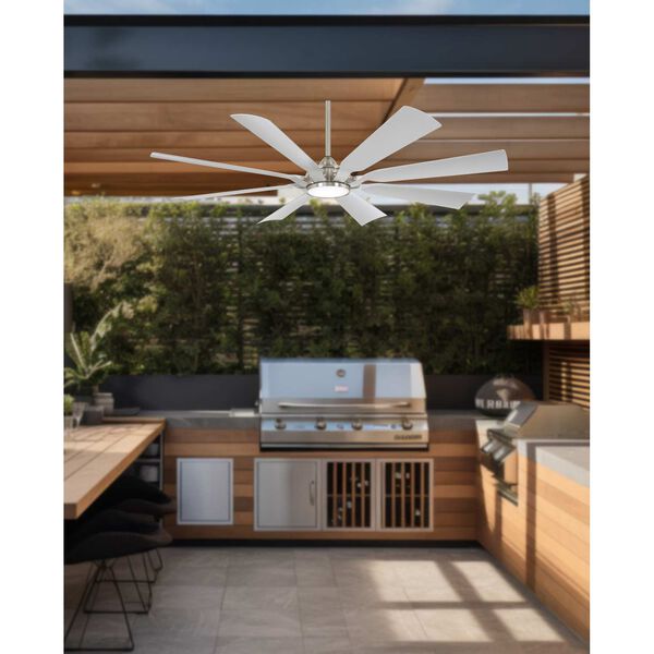 Future Brushed Nickel 65-Inch Outdoor Ceiling Fan, image 2