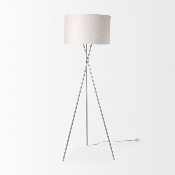 Ambrose Silver and Beige Floor Lamp, image 2