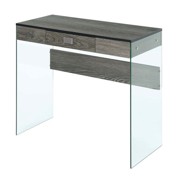 SoHo Weathered Gray Glass 36-Inch Desk, image 4