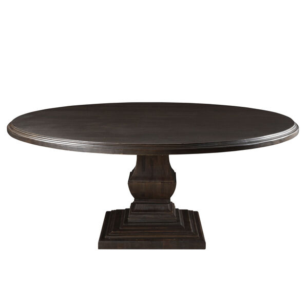 Toulon Vintage Brown 72-Inch Round Dining Table, image 2