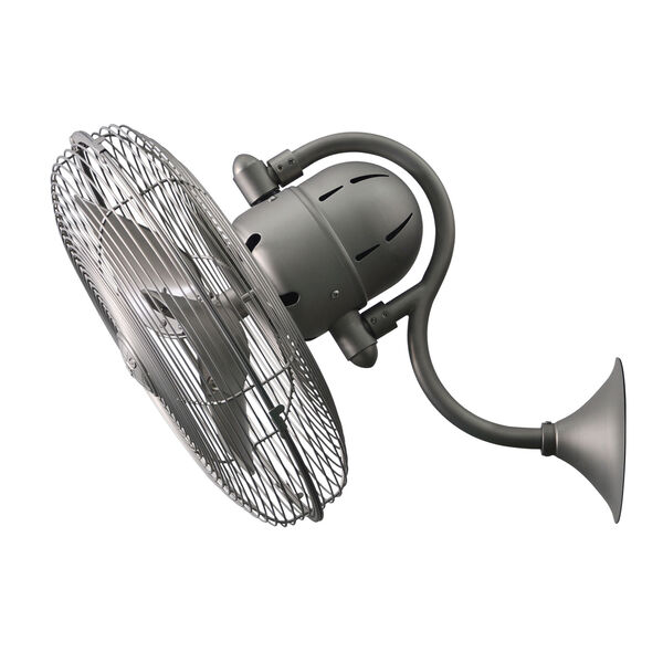 Laura Brushed Nickel 16-Inch Wall Fan with Brushed Nickel Blades, image 3