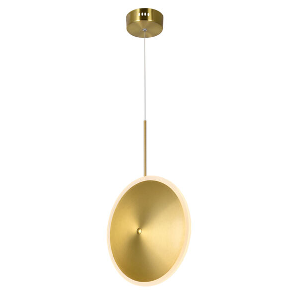 Ovni Brass 12-Inch LED Pendant, image 1