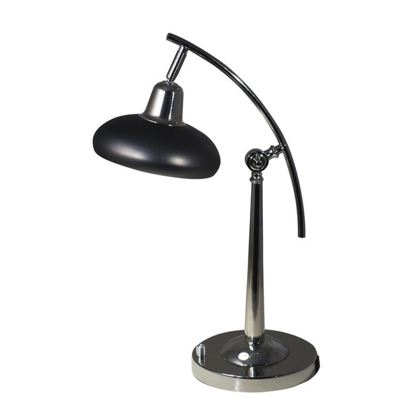 Springdale Polished Nickel Pivot Multi-Direction LED Desk Lamp with USB Charger, image 1