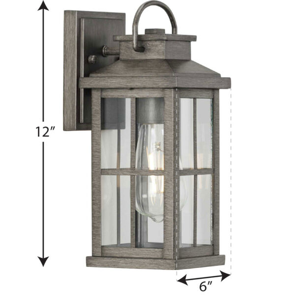 P560264-103: Williamston Antique Pewter One-Light Outdoor Wall Lantern with Clear Glass, image 4