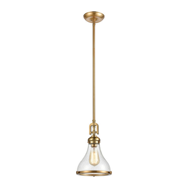 Rutherford Satin Brass One-Light Mini Pendant, image 3