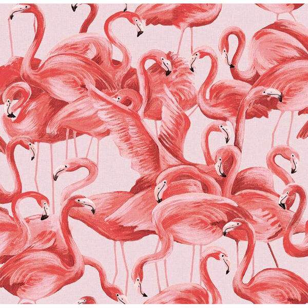 Flamingo Cheeky Pink Removable Wallpaper, image 1