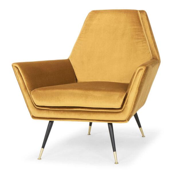 Vanessa Mustard and Black Occasional Chair, image 1