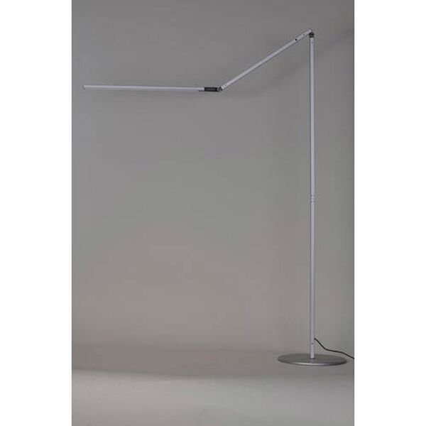 Z-Bar Silver LED Floor Lamp - Warm Light, image 1