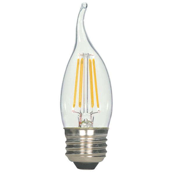 SATCO Clear LED CA11 Medium 5.5 Watt LED Filament Bulb with 2700K 500 Lumens 80 CRI and 360 Degrees Beam, image 1