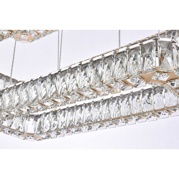 Monroe Gold 42-Inch Integrated LED Triple Rectangle Pendant, image 6