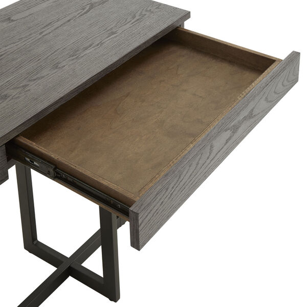 Hunter Gray Sofa Table with Two Drawer, image 6