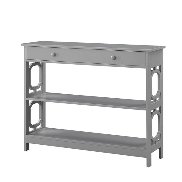 Omega 1 Drawer Console Table in Gray, image 1
