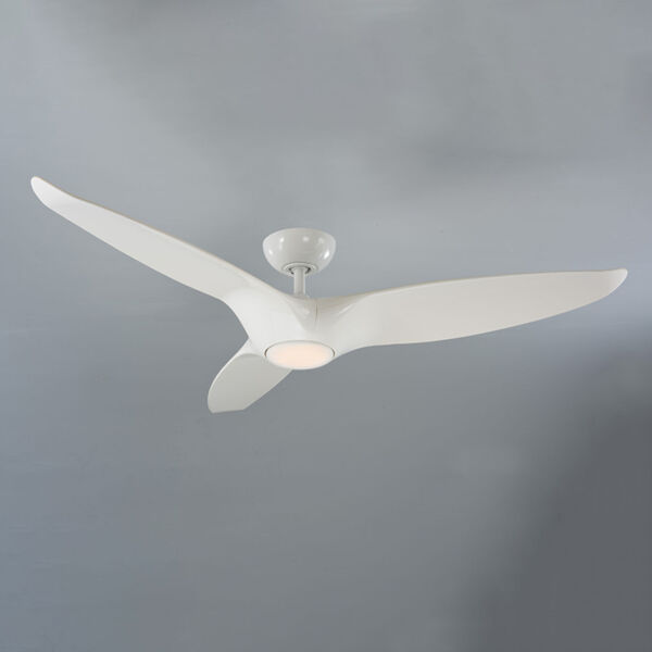 Morpheus III Gloss White 60-Inch 3000K LED Downrod Ceiling Fans, image 3