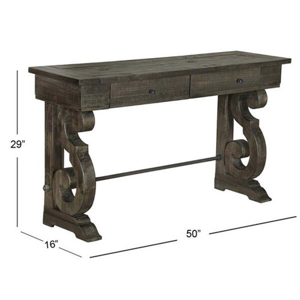 Bellamy Rectangular Sofa Table in Weathered Pine, image 2