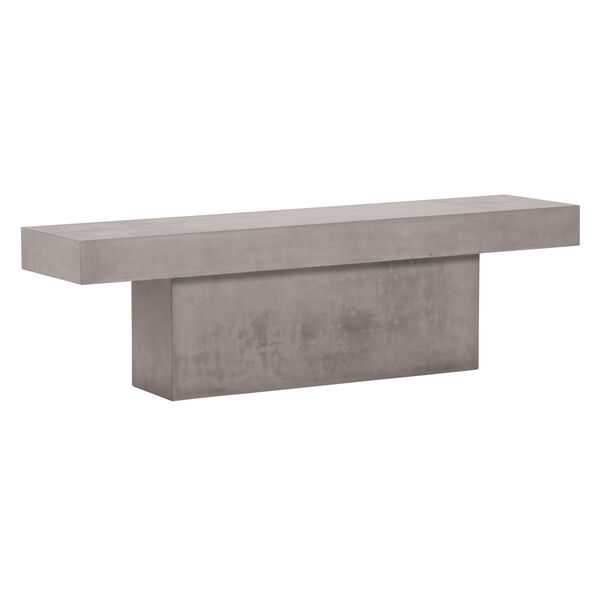 Perpetual Slate Gray T-Bench Concrete Dining Bench, image 1