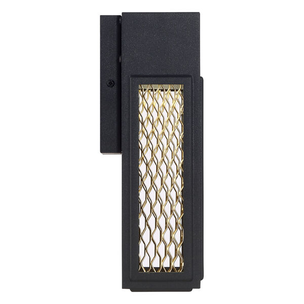 Metro Black And Gold 7-Inch Led Outdoor Wall Sconce, image 4